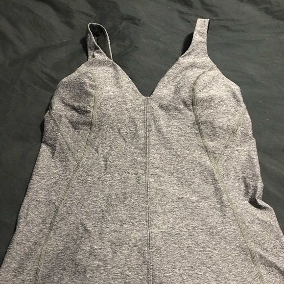 lululemon athletica Tops - Lululemon v-neck tank. Gray, size 8. Low U-back